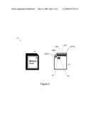 Portable handheld memory card and methods for use therewith diagram and image