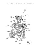 Spur gear drive for an internal combustion engine diagram and image