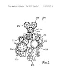 Spur gear drive for an internal combustion engine diagram and image