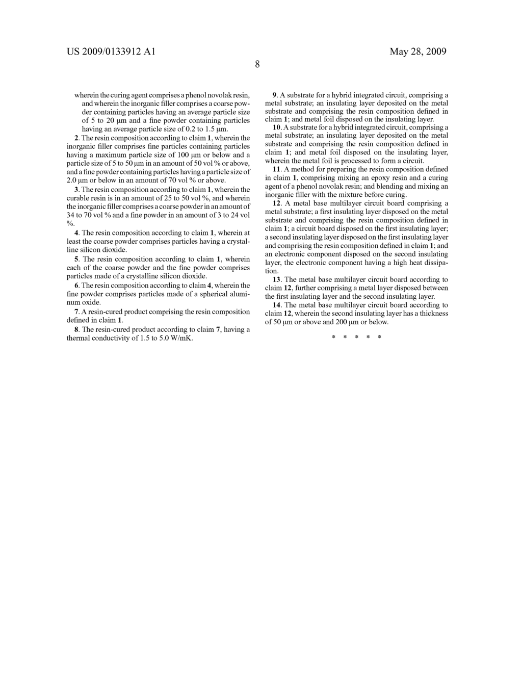 RESIN COMPOSITION AND HYBRID INTEGRATED CIRCUIT BOARD MAKING USE OF THE SAME - diagram, schematic, and image 09