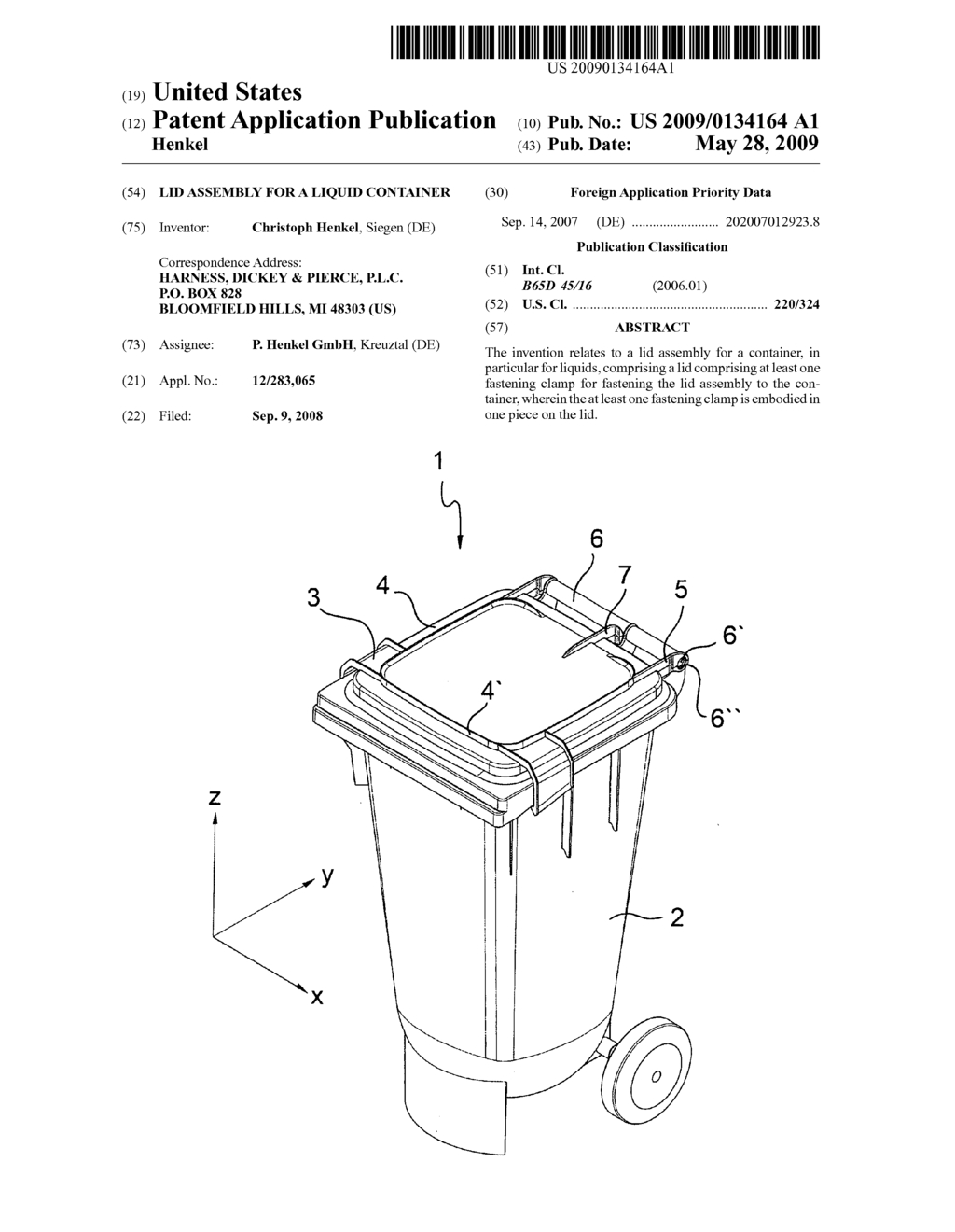 Lid assembly for a liquid container - diagram, schematic, and image 01