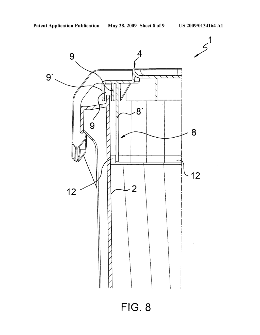 Lid assembly for a liquid container - diagram, schematic, and image 09