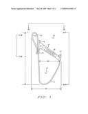 Handheld equipment holder with mechanical latch diagram and image