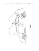 Scissor style pivoting vehicle door diagram and image