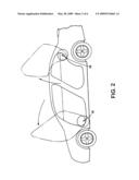 Scissor style pivoting vehicle door diagram and image