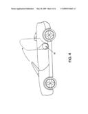 Scissor style pivoting vehicle door diagram and image