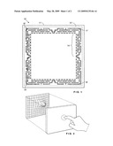 Touch screen with resistive electrode diagram and image