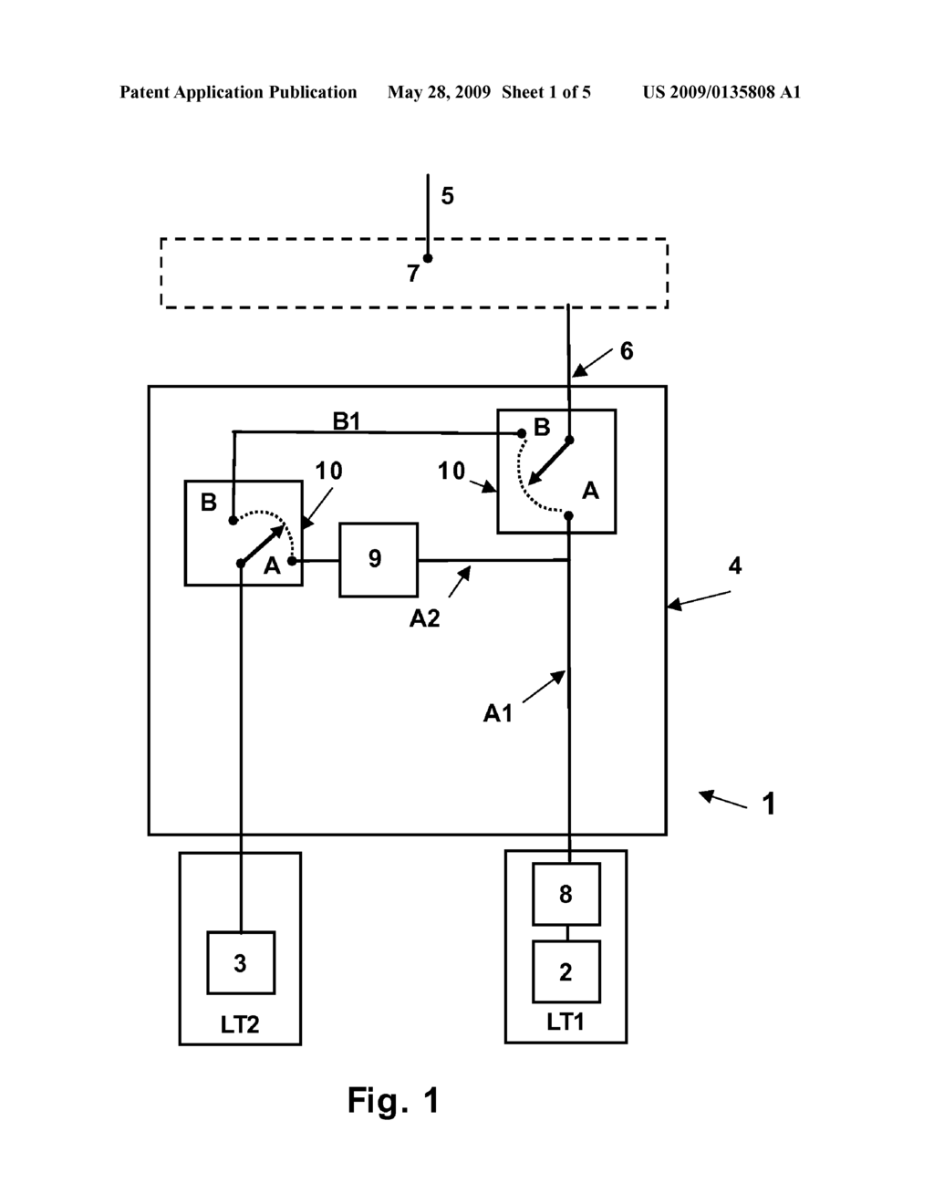 LINE TERMINATION ARRANGEMENT WITH COMBINED BROADBAND AND NARROWBAND SERVICES - diagram, schematic, and image 02