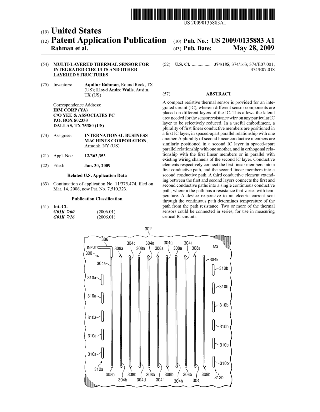 Multi-Layered Thermal Sensor for Integrated Circuits and Other Layered Structures - diagram, schematic, and image 01