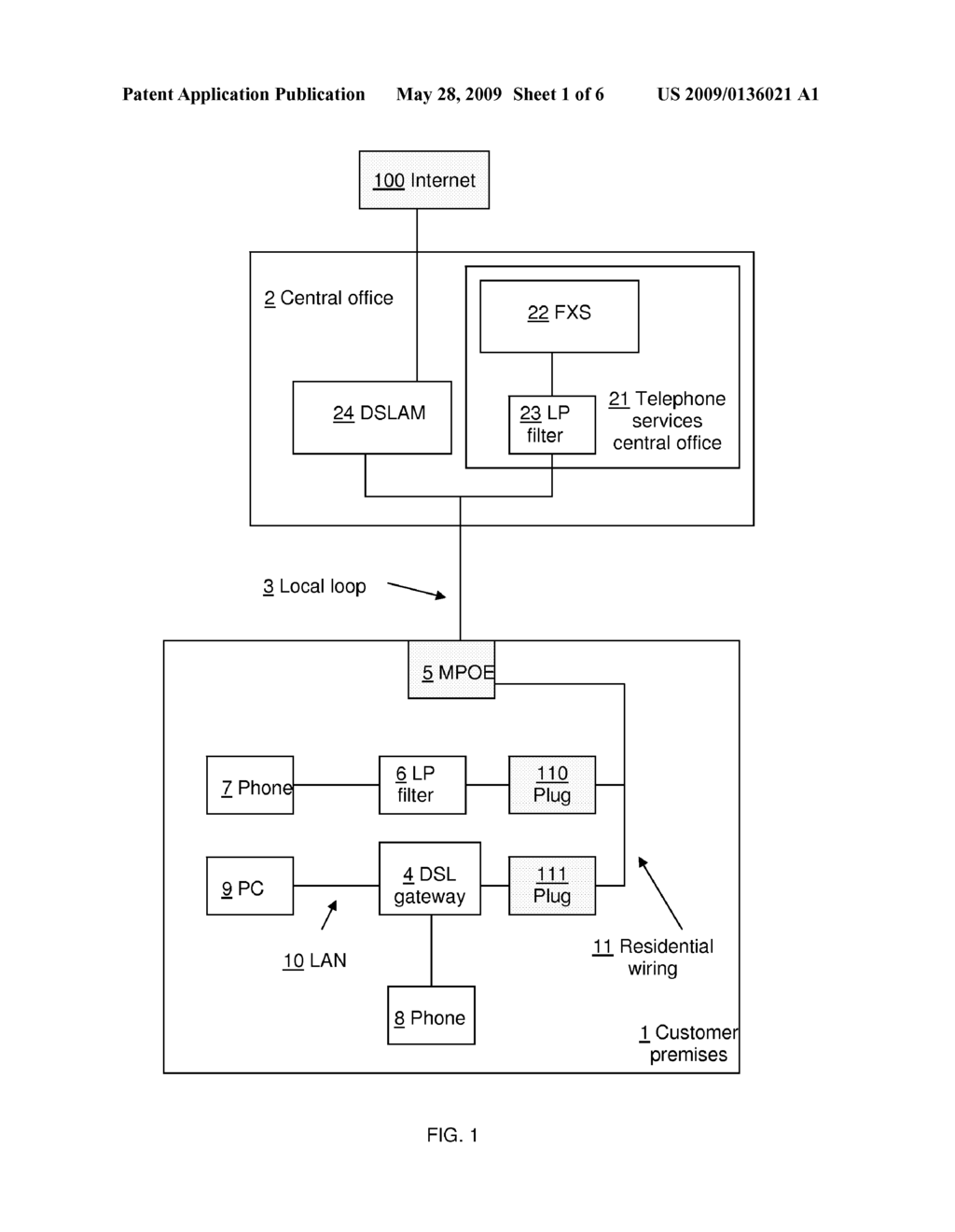 Device Providing Phone Services to Phones Plugged to a Residential Phone Wiring That Is Not Coupled to a Central Office Telephone Exchange - diagram, schematic, and image 02