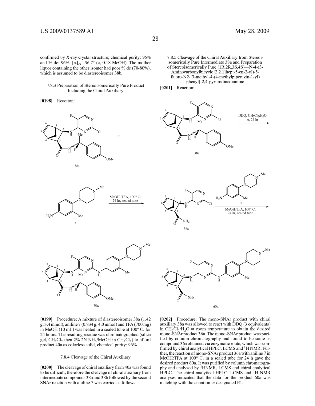 Stereoisomerically Enriched 3-Aminocarbonyl Bicycloheptene Pyrimidinediamine Compounds And Their Uses - diagram, schematic, and image 33