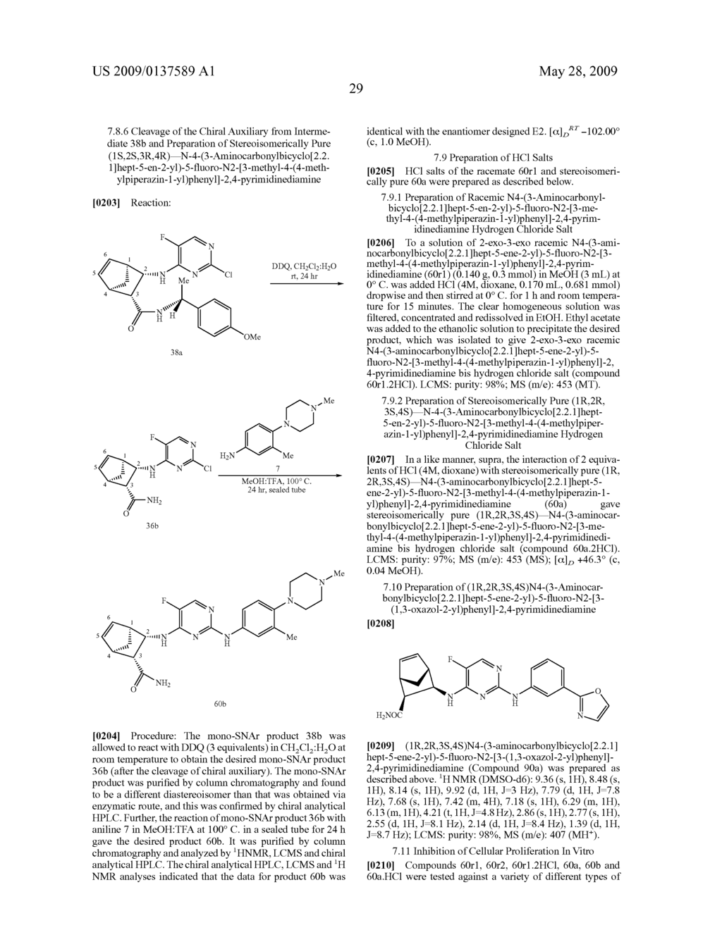 Stereoisomerically Enriched 3-Aminocarbonyl Bicycloheptene Pyrimidinediamine Compounds And Their Uses - diagram, schematic, and image 34