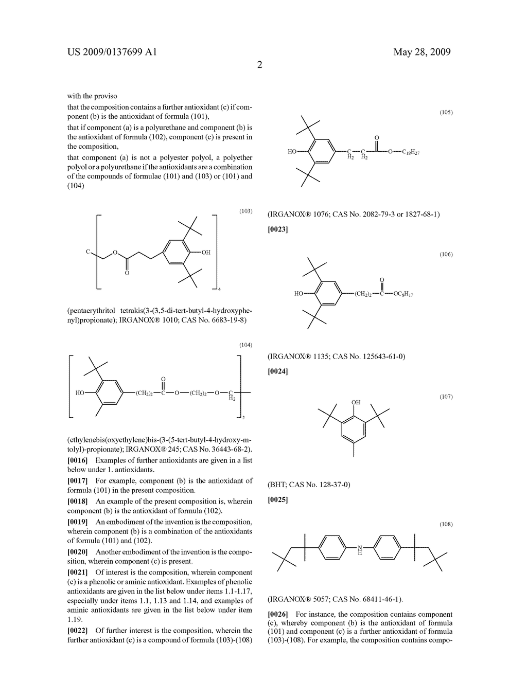Stabilization of polyol or polyurethane compostions against thermal oxidation - diagram, schematic, and image 03
