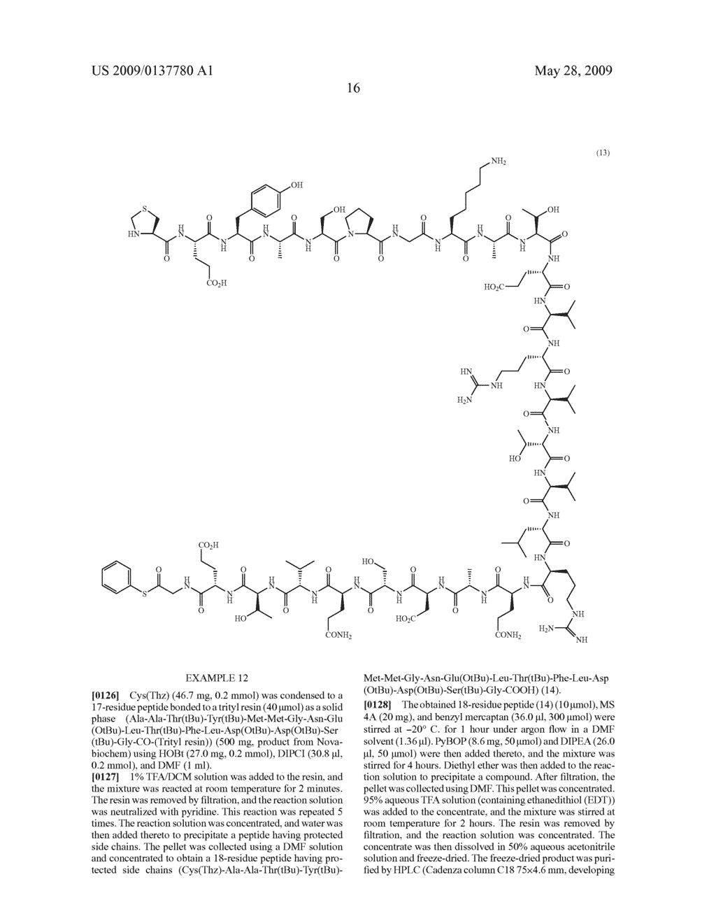 METHOD FOR PRODUCTION OF PEPTIDE THIOESTER COMPOUND - diagram, schematic, and image 17