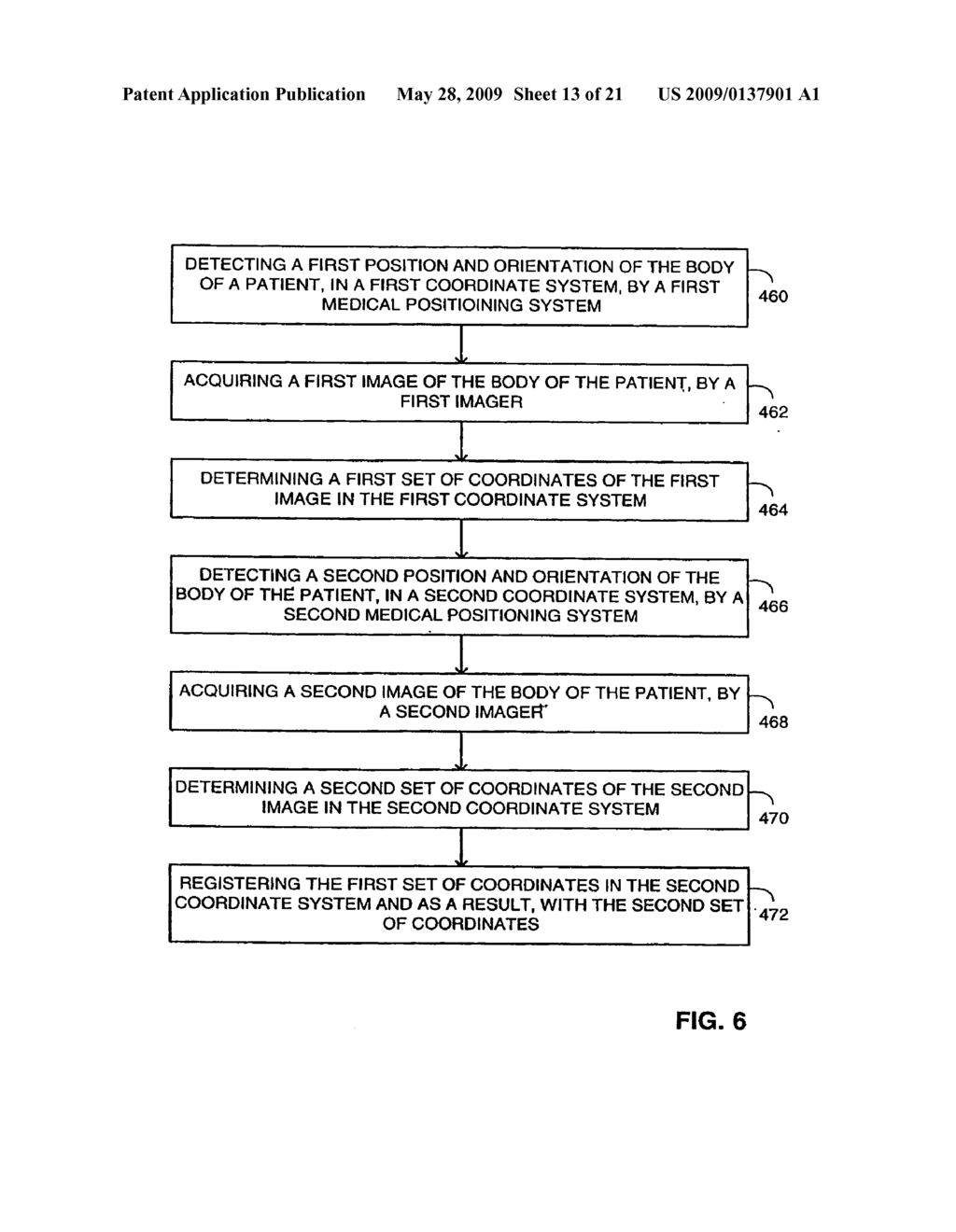 METHOD AND SYSTEM FOR REGISTERIING A MEDICAL SITUATION ASSOCIATED WITH A FIRST COORDINATE SYSTEM, IN A SECOND COORDINATE SYSTEM USING AN MPS SYSTEM - diagram, schematic, and image 14