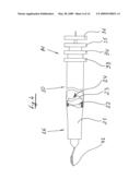 Thrombectomy catheter with a helical cutter diagram and image