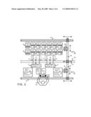 Chip Handler with a Buffer Traveling between Roaming Areas for Two Non-Colliding Robotic Arms diagram and image