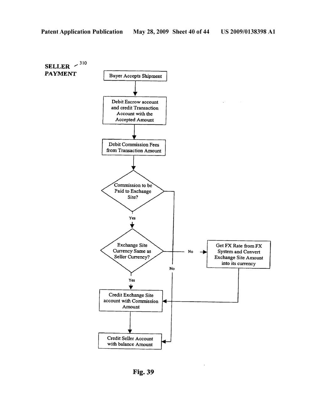 Method and system for multi-currency escrow service for web-based transactions - diagram, schematic, and image 41