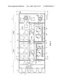 MULTI-STORY SUBSTRATE TREATING APPARATUS WITH FLEXIBLE TRANSPORT MECHANISMS diagram and image