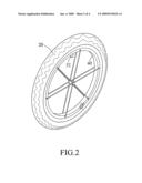 Tube-shaped tubeless tire diagram and image