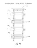 Modular suspended wine bottle holder diagram and image