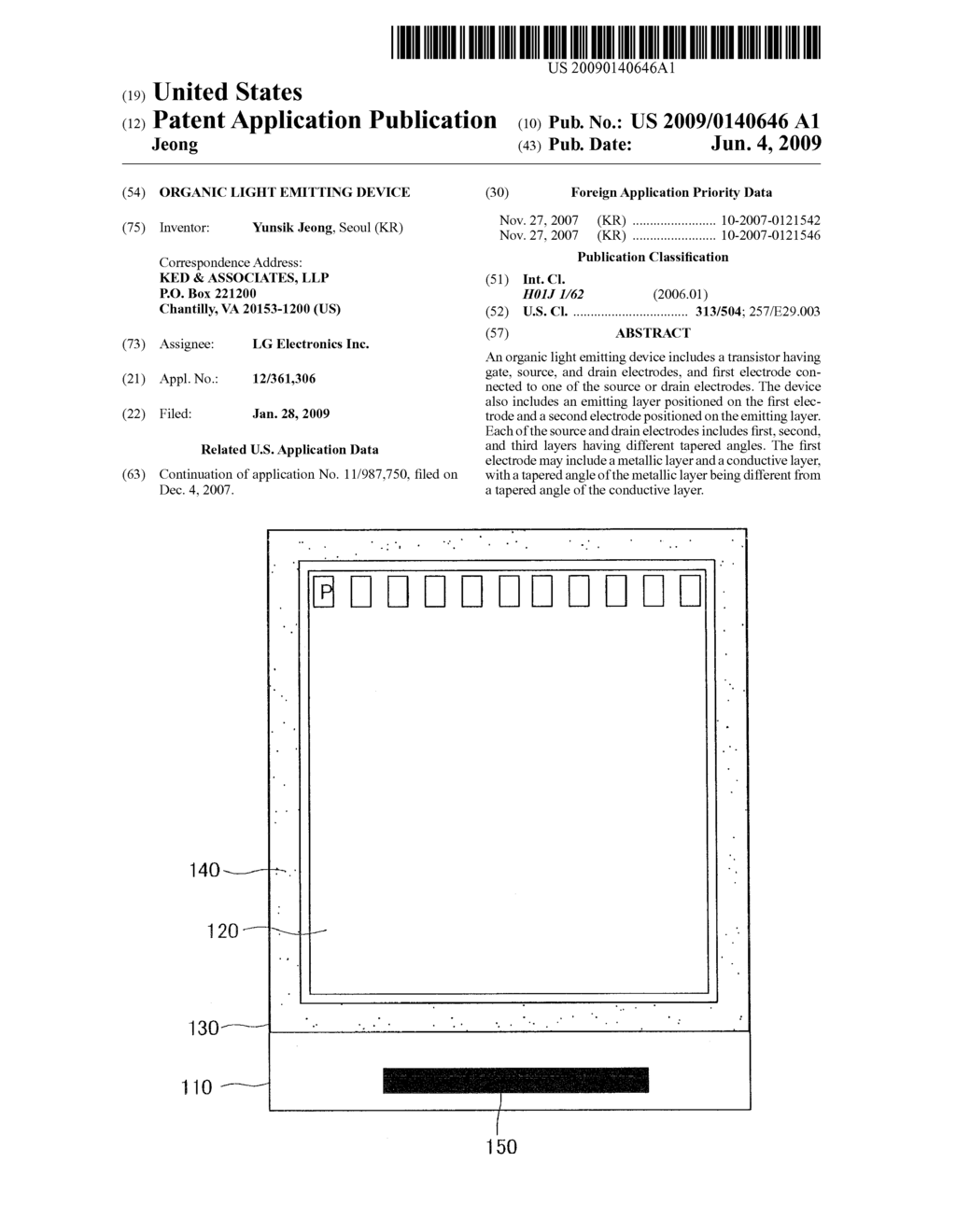 ORGANIC LIGHT EMITTING DEVICE - diagram, schematic, and image 01