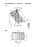 Battery system with battery cells arranged in array alignment diagram and image