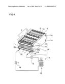 Battery system with battery cells arranged in array alignment diagram and image