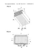 Battery system with battery cells arranged in array alignment diagram and image