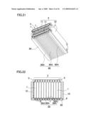 Battery system with battery cells arranged in array alignment diagram and image