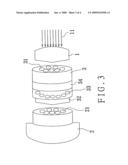 Power transfer-connecting device interposed between a power supply and a lamp of a vehicle diagram and image