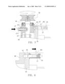 TRANSMISSION STRUCTURE OF THE STONE CHAMFERING MACHINE TOOL HOLDER diagram and image