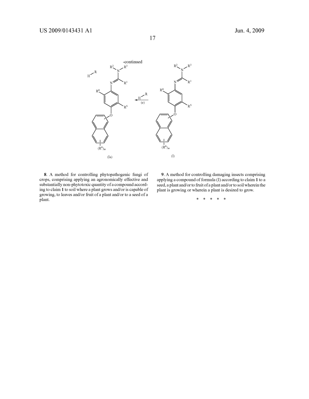 PESTICIDE NAPHTHYLOXY SUBSTITUTED PHENYLAMIDINE DERIVATIVES - diagram, schematic, and image 18