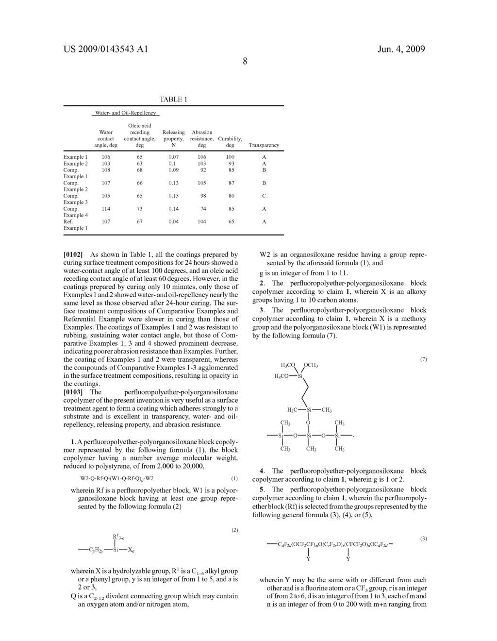 PERFLUOROPOLYETHER-POLYORGANOSILOXANE BLOCK COPOLYMER AND A SURFACE TREATMENT AGENT COMPRISING THE SAME - diagram, schematic, and image 11