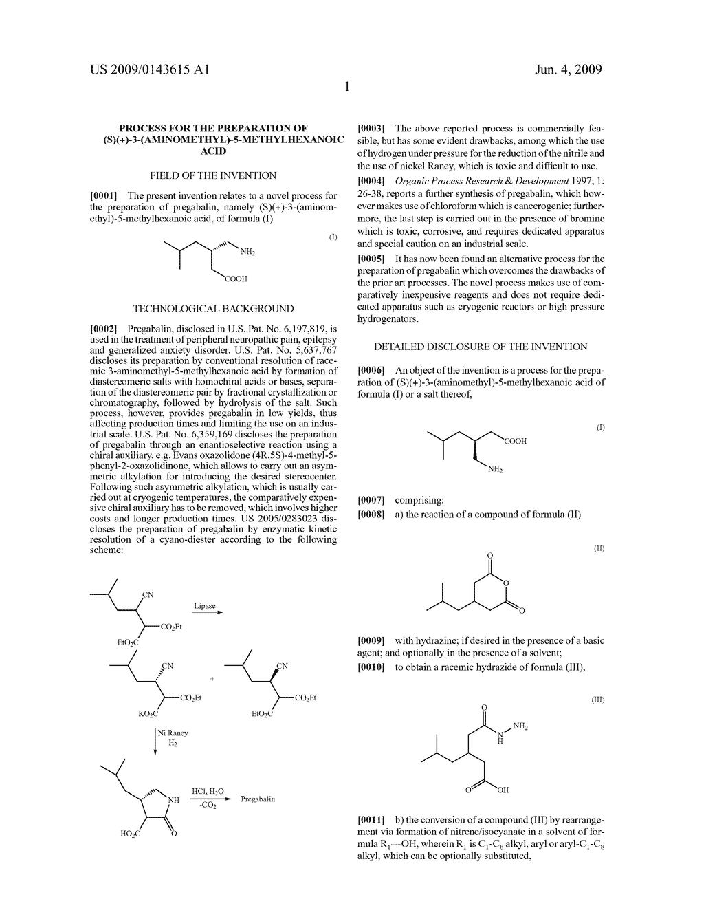 Process for the Preparation of (S)(+)-3-(Aminomethyl)-5-Methylhexanoic Acid - diagram, schematic, and image 02