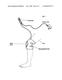 Knee heat/massage device diagram and image