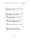 Communication regarding aspects of a dispensed consumable composition diagram and image