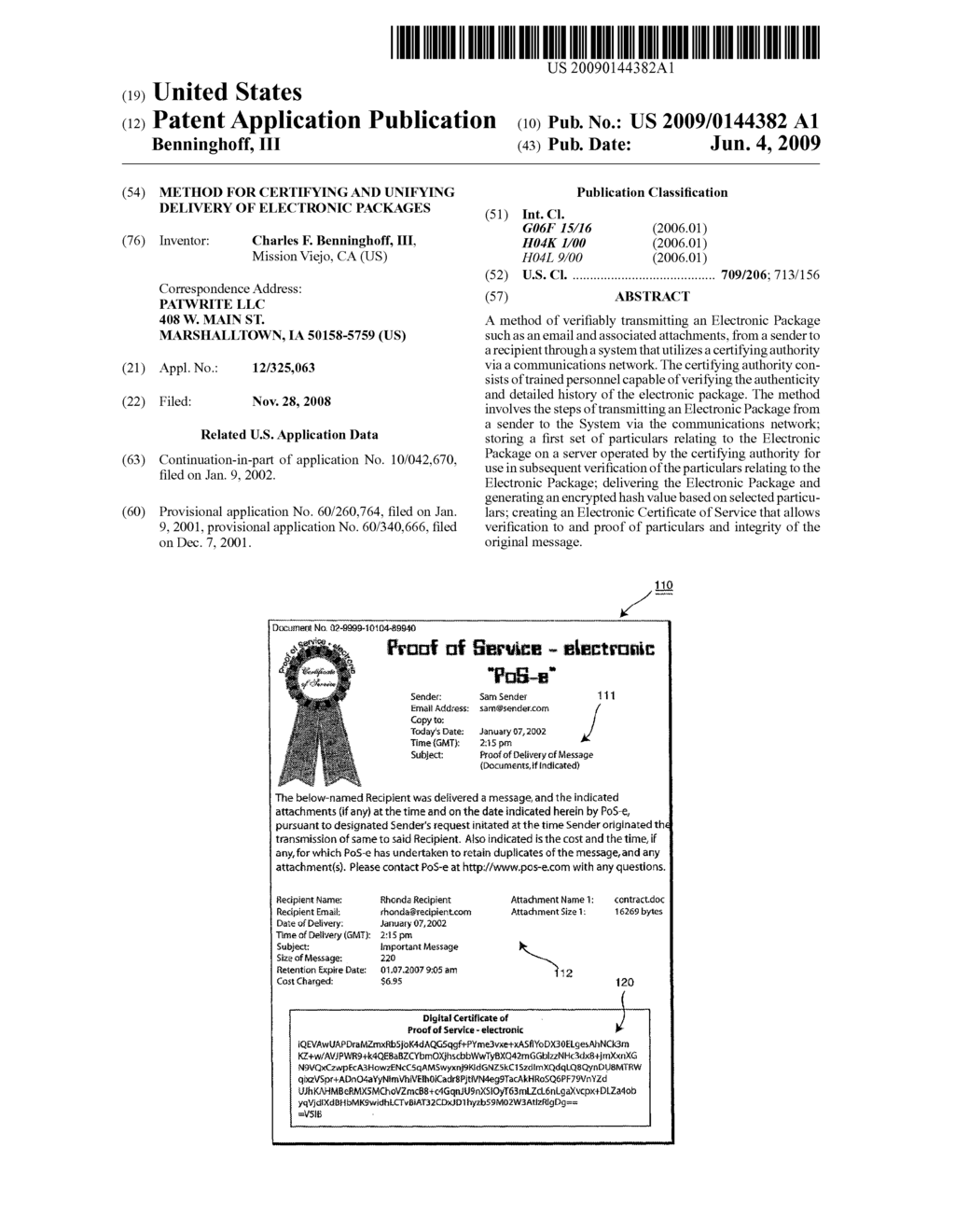 METHOD FOR CERTIFYING AND UNIFYING DELIVERY OF ELECTRONIC PACKAGES - diagram, schematic, and image 01