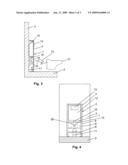 Device having a flushing apparatus and a lavatory body, assembly kit for assembling such a device and method for assembling the said device diagram and image