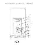 Device having a flushing apparatus and a lavatory body, assembly kit for assembling such a device and method for assembling the said device diagram and image