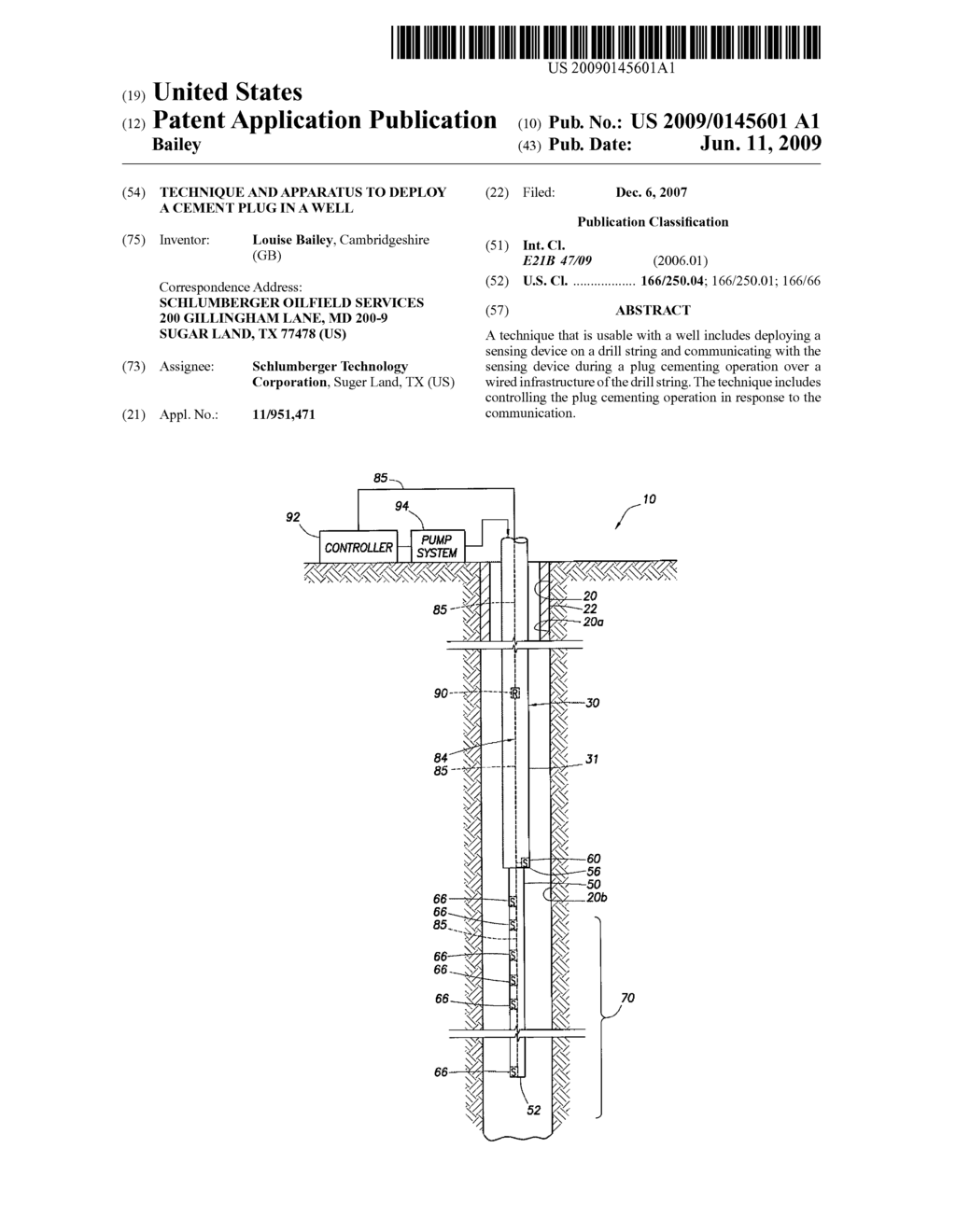 TECHNIQUE AND APPARATUS TO DEPLOY A CEMENT PLUG IN A WELL - diagram, schematic, and image 01