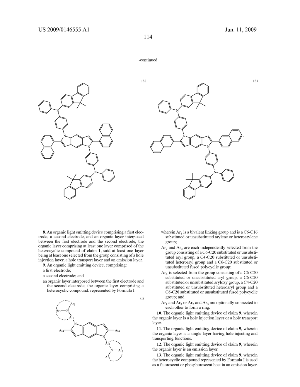 Heterocyclic compound and organic light emitting device comprising the same - diagram, schematic, and image 116