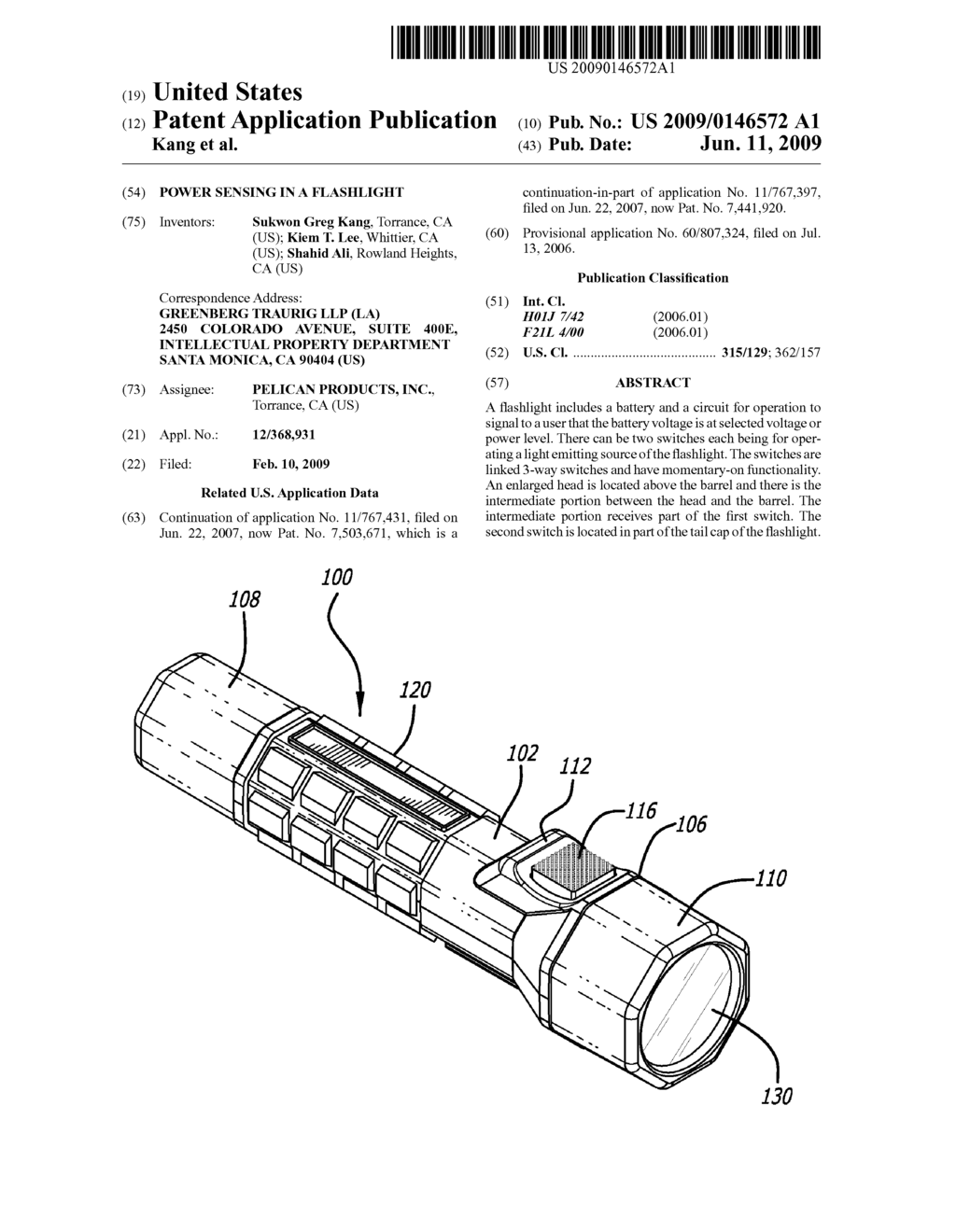 POWER SENSING IN A FLASHLIGHT - diagram, schematic, and image 01