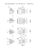 Method for determining the position of a first moving component relative to a second component and device for applying said method diagram and image