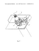 Method for determining the position of a first moving component relative to a second component and device for applying said method diagram and image