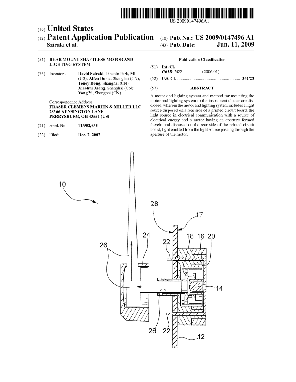 REAR MOUNT SHAFTLESS MOTOR AND LIGHTING SYSTEM - diagram, schematic, and image 01