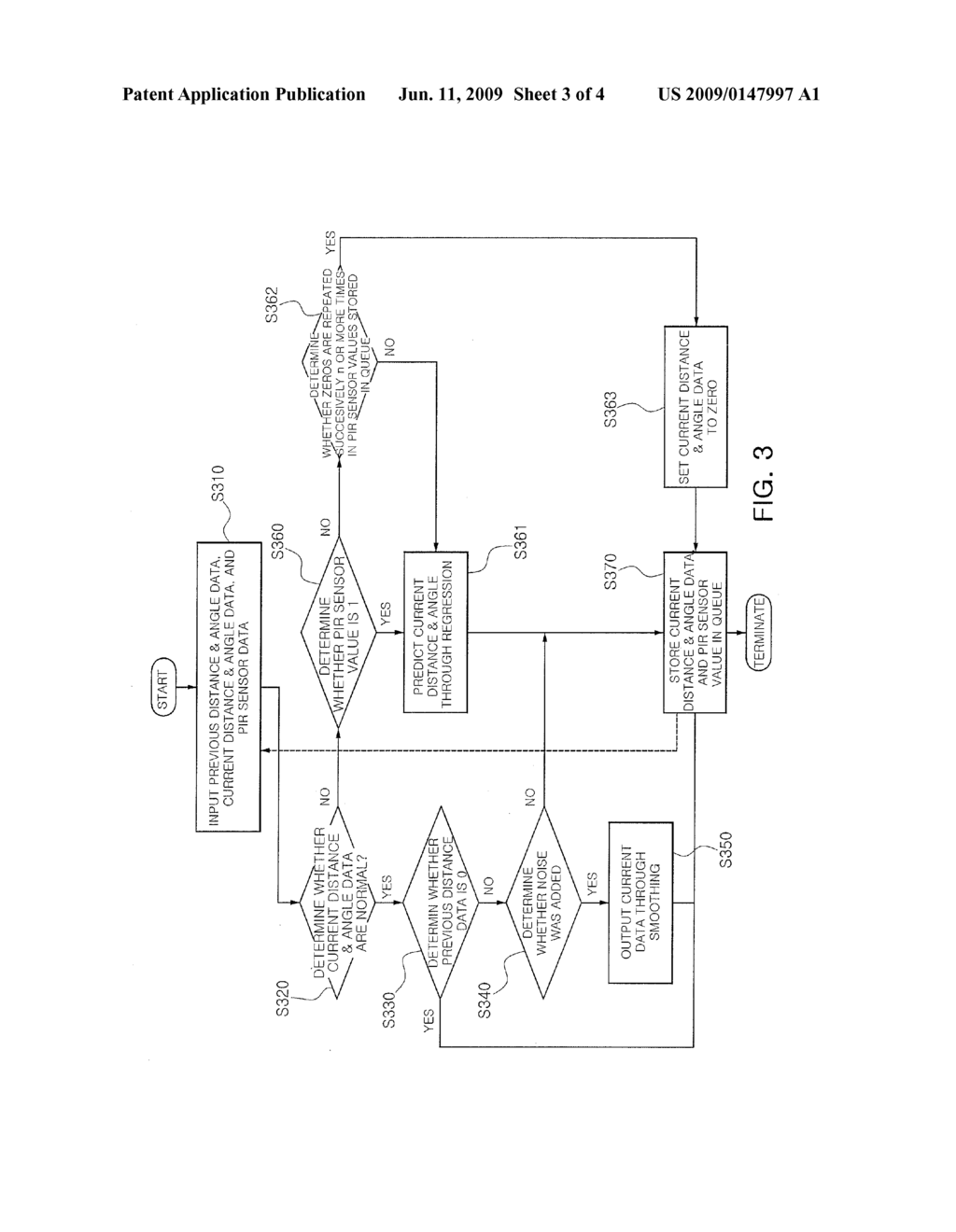 METHOD AND SYSTEM FOR CORRECTING DISTANCE USING LINEAR REGRESSION AND SMOOTHING IN AMBIENT INTELLIGENCE DISPLAY - diagram, schematic, and image 04