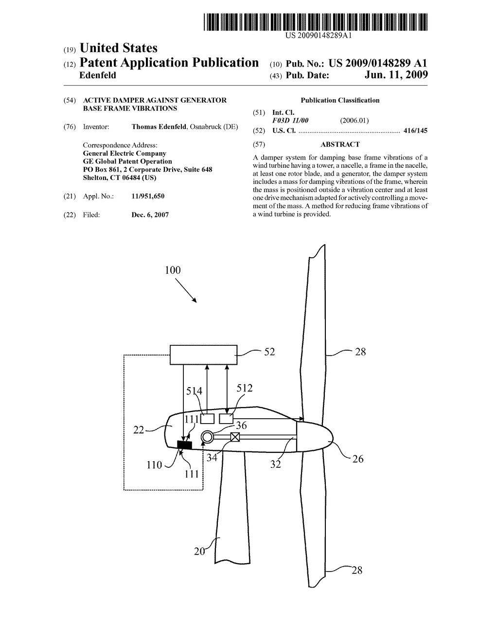 ACTIVE DAMPER AGAINST GENERATOR BASE FRAME VIBRATIONS - diagram, schematic, and image 01