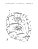 Roots type gear compressor with helical lobes having feedback cavity diagram and image