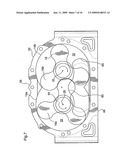 Roots type gear compressor with helical lobes having feedback cavity diagram and image